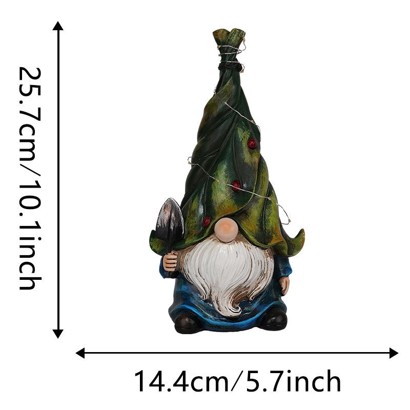   of Luminous Shovel Elf Gnome Figurines for Christmas Decoration, Landscaping, Garden Decoration, Resin Crafts