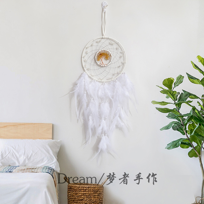 Dreamcatcher Earrings for Girls, Handmade Style Wind Chime Room Decor, Creative Gift for Students - Birthday, Qixi Festival, Valentine's Day