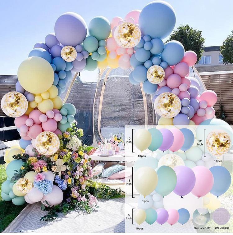国境を越えた新型精選レトロバルーンチェーンセット誕生日パーティー結婚式の結婚部屋装飾配置風船セット|undefined