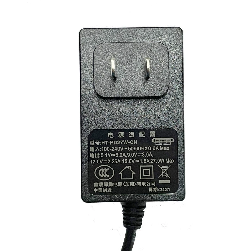 Блок питания для Raspberry Pi 5 5,1 В 5 А PD зарядное устройство 27 Вт Type-C CCC UL FCC сертификация