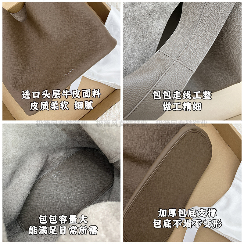 ハイエンドのオリジナルThe * Rowシンプルなレイシの牛革のシングル肩の特包は通勤しています。