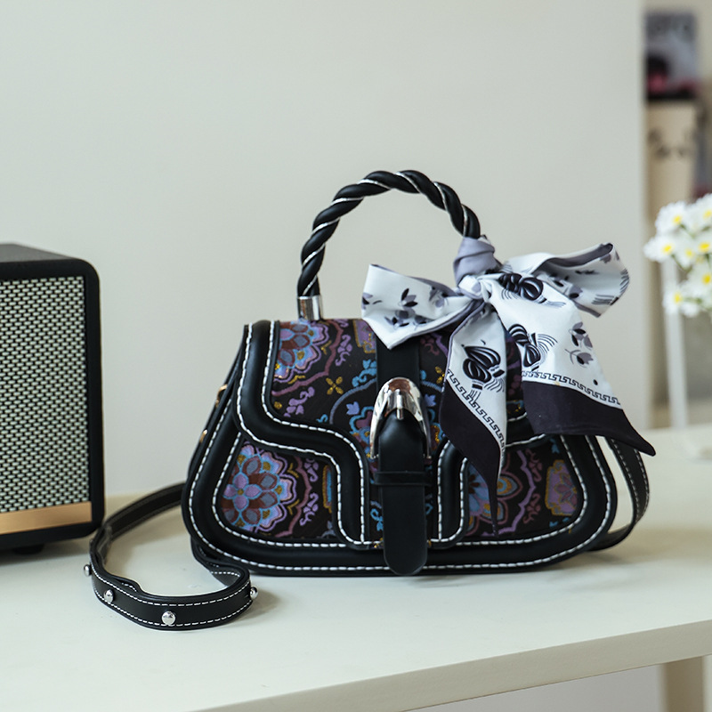 New Chinese-style handbag saddle bag for women, DIY handmade bag with materials for transformation, wholesale New Chinese-style handbag saddle bag for women, DIY handmade bag with materials for transformation, wholesale