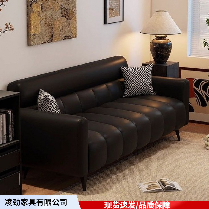 Cream-style small apartment living room multifunctional reclining sofa bed, leisure fabric sofa, cat-scratch resistant leather sofa for apartments