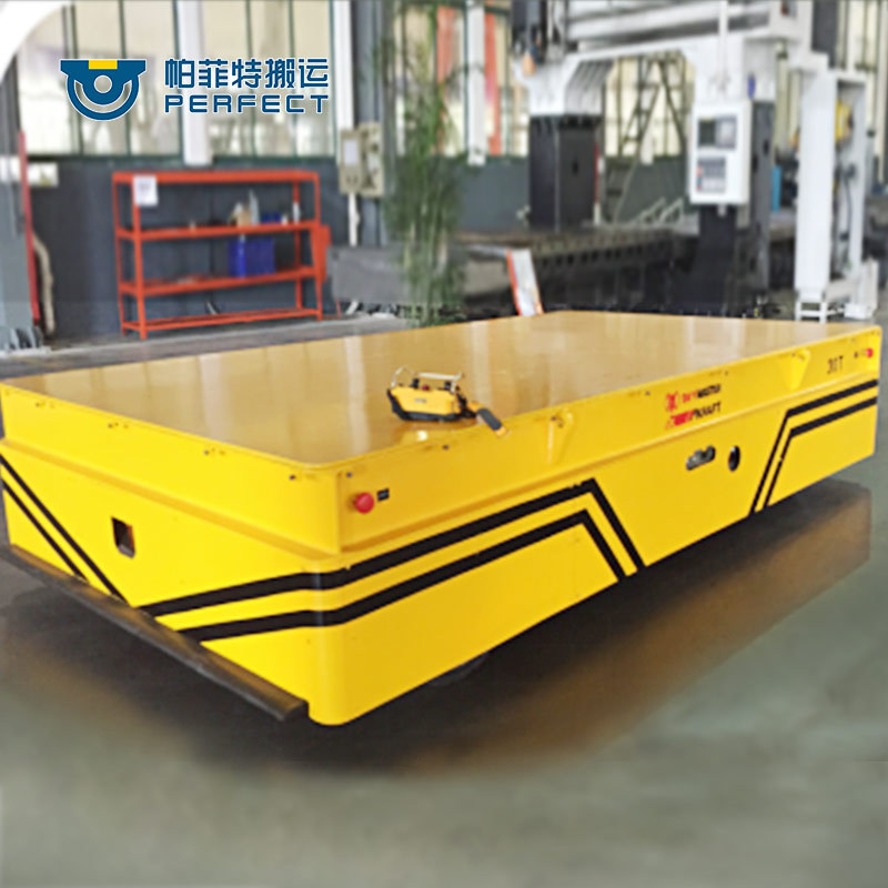 帕菲特 蓄电池无轨搬运车电动四轮转运平台车 遥控电动地平车