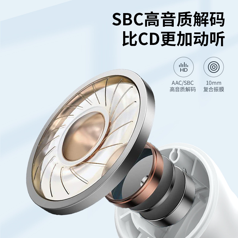 跨境新款真無線tws睡眠藍牙耳機入耳式主動降噪電競 游戲藍牙耳機