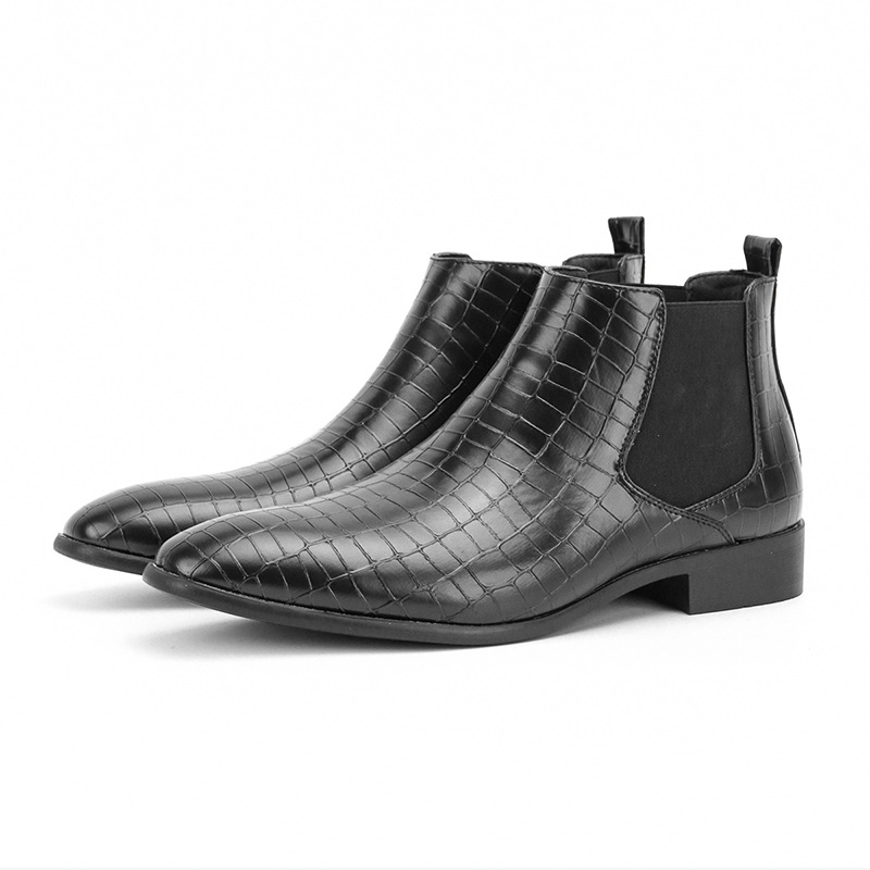 Stivali da uomo Scarpe da uomo con testa quadrata piccola tutti gli stivaletti da uomo alla moda_voghion.com