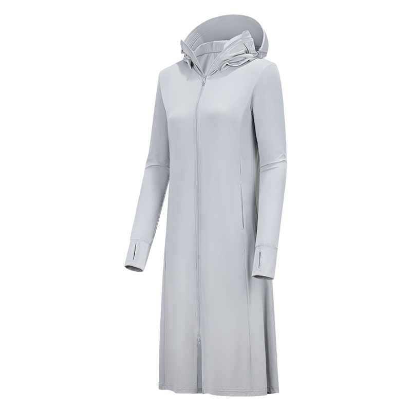 Summer Cloud Robe Long-Sleeve Sun Protection Women's UV Protection Summer Outdoor Cap-Friendly Breathable Ice Silk Cooling Sunscreen Clothing