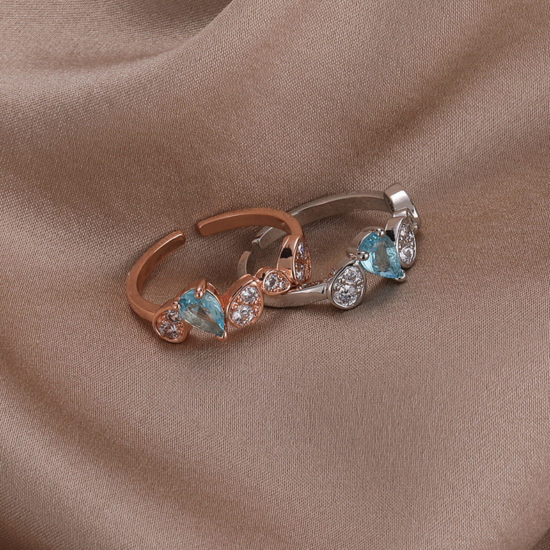 Sweet Geometric Copper Flowers Open Ring 1 Piece