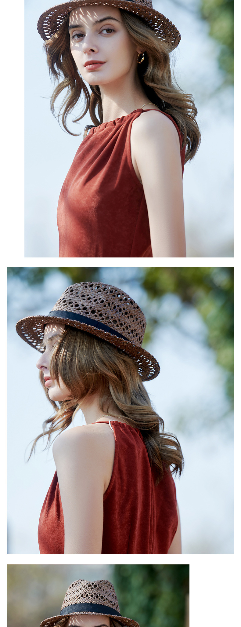 British style leisure woven straw hats NSKJM126282