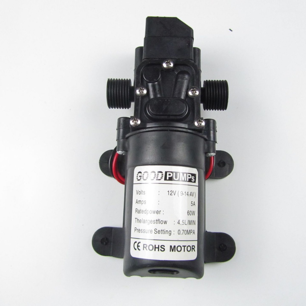 洗士泰微型隔膜泵清水泵 电动高压水泵 12V60W直流自吸压力开关型