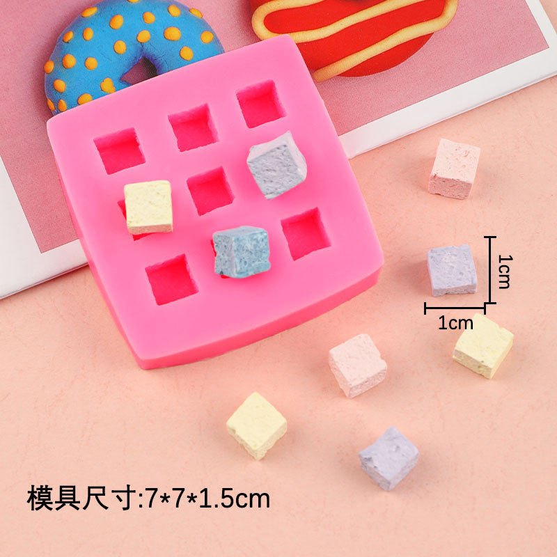 Galleta oblea de chocolate galleta simulación silicona molde DIY hecho a mano epoxi arcilla fondant Decoración