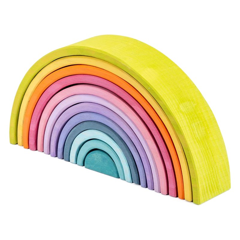 Macaron 10 unidades puesta de sol color del arco iris rompecabezas Madera Juguetes celebridades en línea regalos los niños una pieza entrega