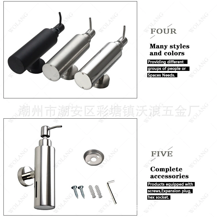 Wall soap stainless steel, hand sanitizer, shower gel