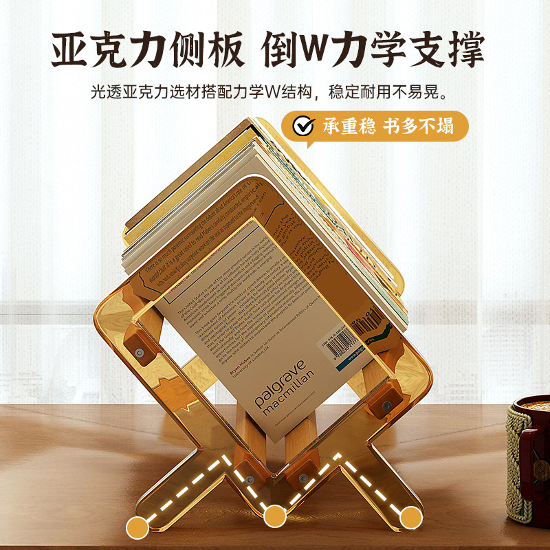 Estantes de escritorio creativos acrílicos estantes de estudio domésticos fácil de organizar y almacenar libros de escritorio estantes de exhibición