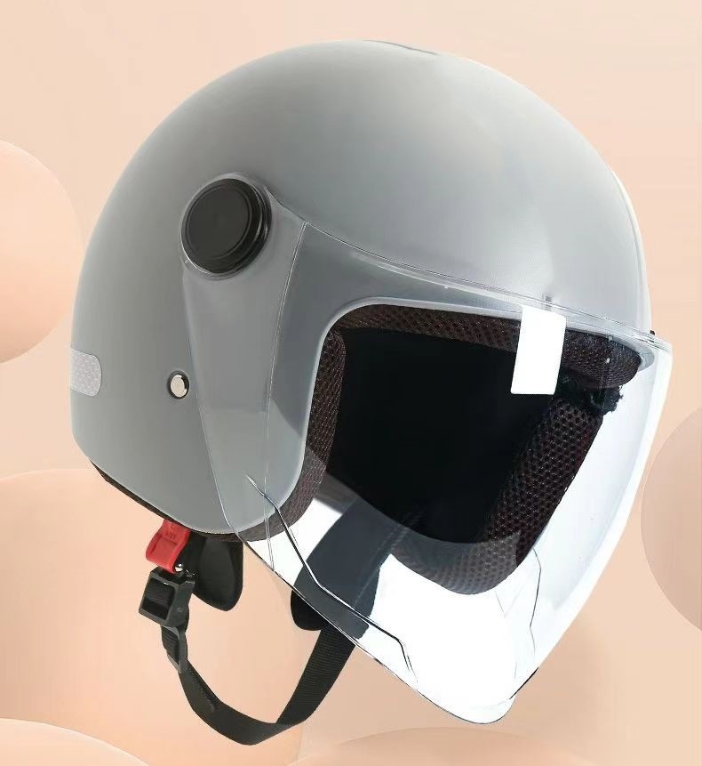 【Cross-Border Trade】Electric Vehicle Winter Helmet for Men and Women, Warm All-Season Battery Car and Motorcycle Safety Helmet, Full-Face Helmet