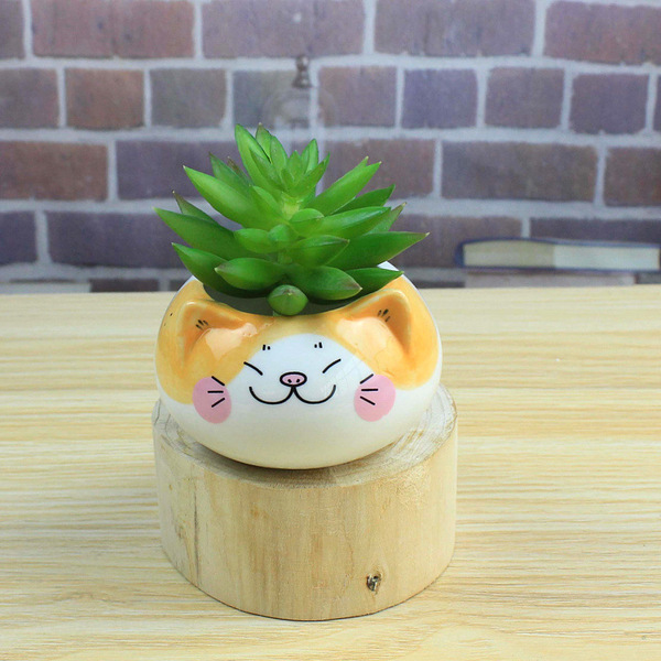 ceramic creative cartoon flowerpot