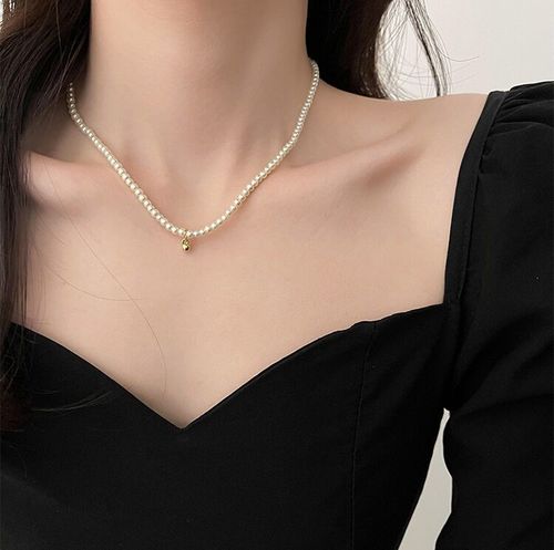 Choker with the same style as Zhong Chuxi, pearl necklace with small pearls, retro and light luxury neck chain for girls 