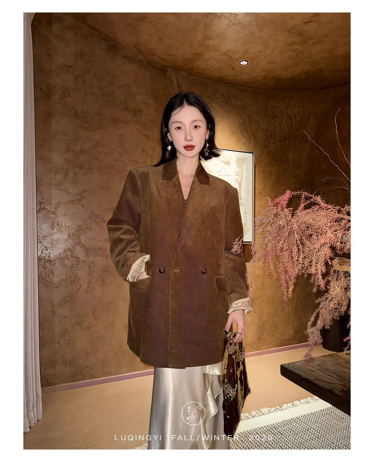 Blazer vintage in velluto a coste donna giacca in cotone_voghion.com