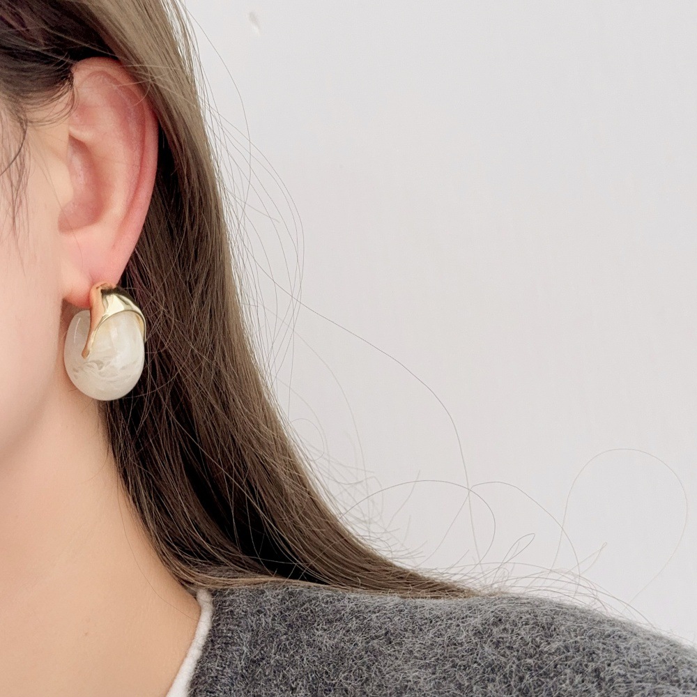 20g Weight 925 Sterling Silver Ear Needle Material Ear Studs Classification 1 Pair Quantity Daily Occasion Resin, Copper Alloy Material Geometric Pattern Women's Gender Vintage Style Style 1 Pair Vintage Style Geometric Resin Copper Alloy Ear Studs 8