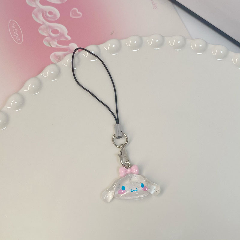 Flash Delgado Yugui cabeza de perro cuerda de teléfono móvil