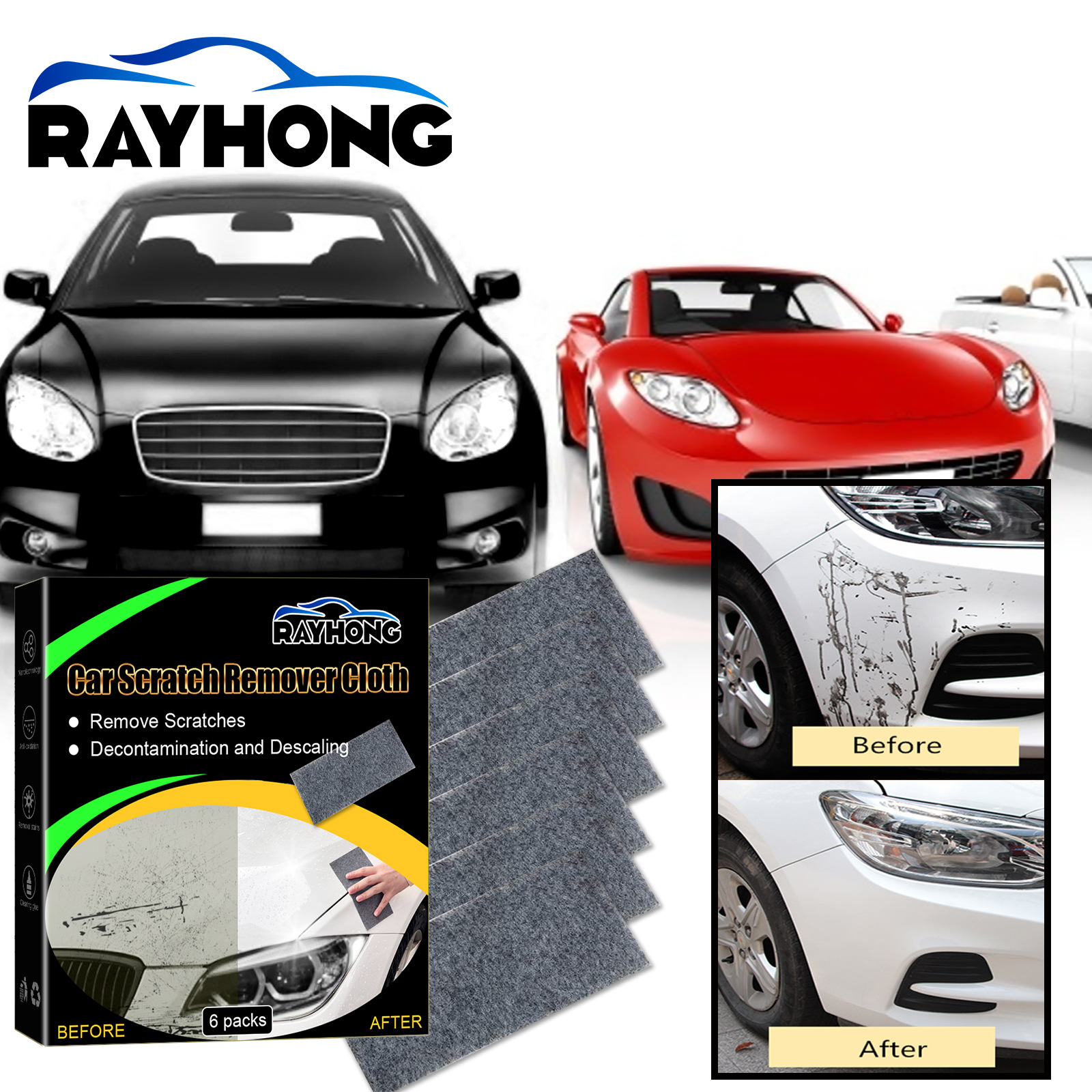 Brisanje Popravak Rayhong boja Mrlje od vode Automobil Vosak Brušenje Čišćenje Ogrebotine Održavanje_voghion.com