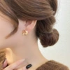 7# Yajin-Twisted Triangle Earrings-