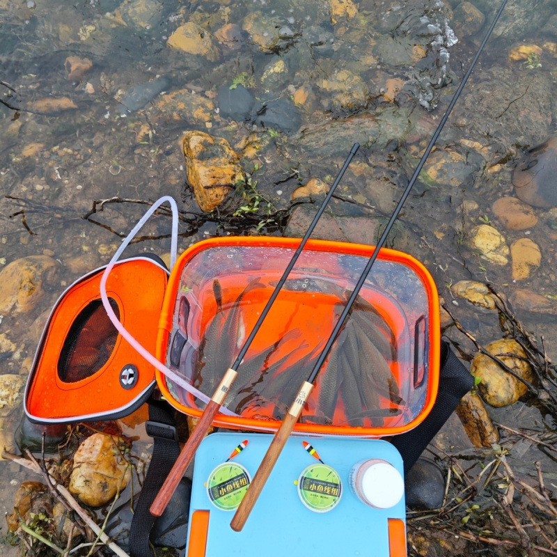 Complete Set of Fishing Gear for Small Items, Handmade Micro Fishing Rod for Beginners, Outdoor Parent-Child Children's Stream Fishing for Loaches and Crucian Carp, Japanese Style