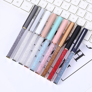 Creative Simple Gel Pen Color Diamond Pen Creative Stationery Handwriting Smooth Writing Pen Metal Signature Pen Ready Stock