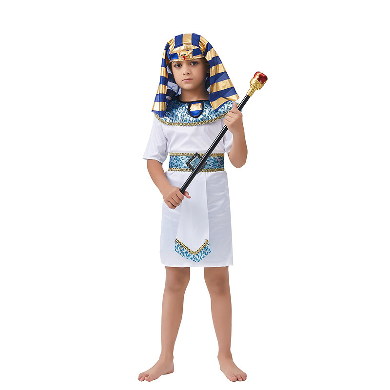 Halloween Children's Day Stage Performance Costumes Egyptian Queen King Parent-Child Couple Pharaoh Cleopatra Performance Costumes Halloween Children's Day Stage Performance Costumes Egyptian Queen King Parent-Child Couple Pharaoh Cleopatra Performance Costumes