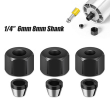 6mm 6.35mm 8mm夹头 螺母 磨机转换套 铣刀转换头 配件夹套切削