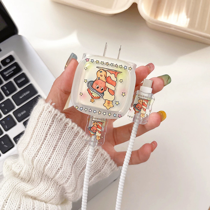 Cute vela de deseo para el hombre estrella para Apple 16 cargador funda 15promax cable de datos 14plus