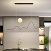 Modern and minimalistic ceiling lamp for living room, bar minimalistic moon, rectangular lamp, lights