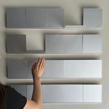 墙上可折叠置物架墙面铝合金一字隔板壁挂包豪斯陈列展示架装饰架