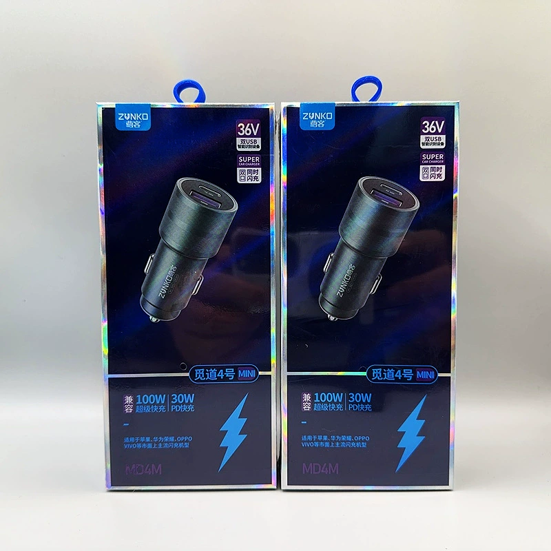 Автомобильное зарядное устройство Midao 4PRO с двумя USB-портами, вспышка, зарядка MAX, подходит для Pingguo PD30W, сверхбыстрая зарядка, металлическое автомобильное зарядное устройство типа C