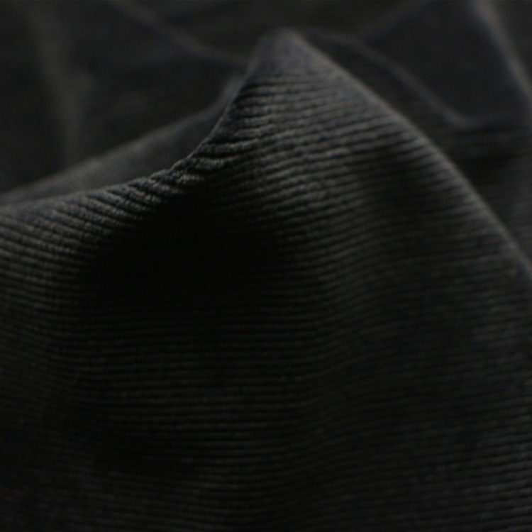 横抽条仿棉绒布料针织纬编弹力灯芯绒涤氨纶2x2抽条天鹅绒布面料