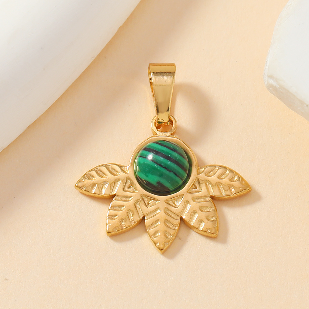 Colgante único, fundición de acero inoxidable, joyería de lujo ligera, amor, ovalado, gemas de colores, diamantes completos, accesorios de collar de bricolaje