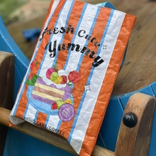 PP手提塑料条纹编织袋定制 公司广告宣传覆膜礼品蛇皮袋子定做ogo