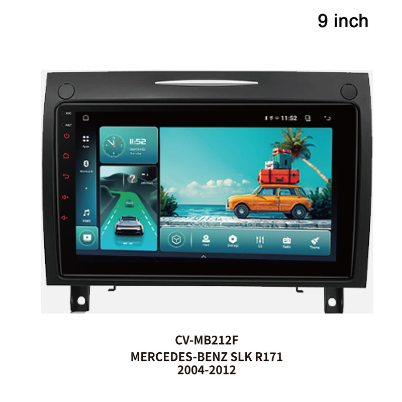 Cross-Border 9inch Android High-Definition Large Screen Suitable for Mercedes-Benz Slk R171 Car Central Control Screen Navigation 4g Full Network Communication Cross-Border 9inch Android High-Definition Large Screen Suitable for Mercedes-Benz Slk R171 Car Central Control Screen Navigation 4g Full Network Communication