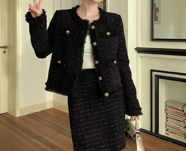 Black short set, increased thickness