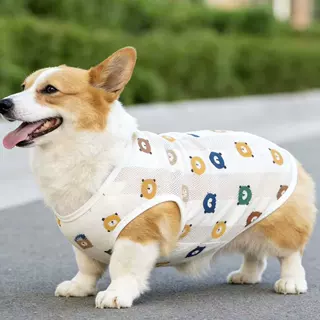 狗狗衣服春夏秋薄款透气网眼宠物背心小中大型犬法斗柯基柴犬衣服