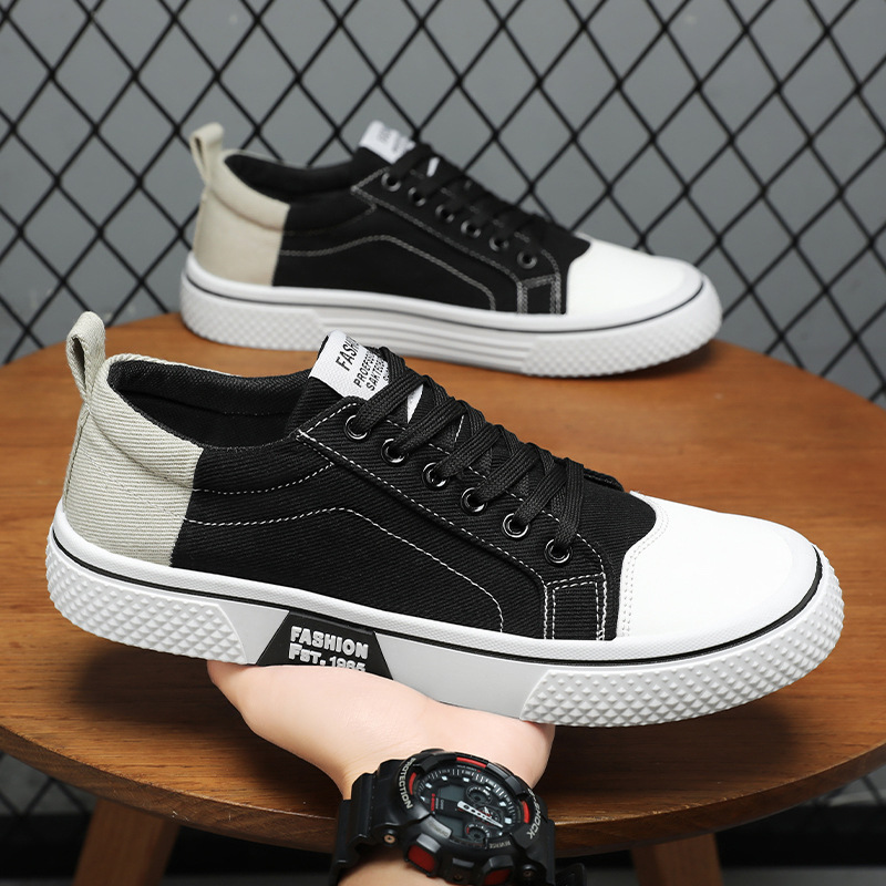 Zapatos de lona para hombres nuevos zapatos blancos de otoño de moda coreana zapatos de skate juveniles zapatos deportivos casuales para hombres