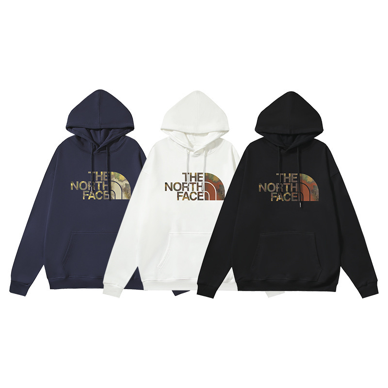 The North Face Trendy Brand Hooded Sweatshirt Autumn and Winter New Style for Men and Women, Heavyweight Classic High Version Loose Sweatshirt for Couples