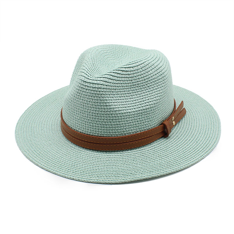 Solid Color Pattern Unisex Vacation Solid Color Flat Eaves Straw Hat