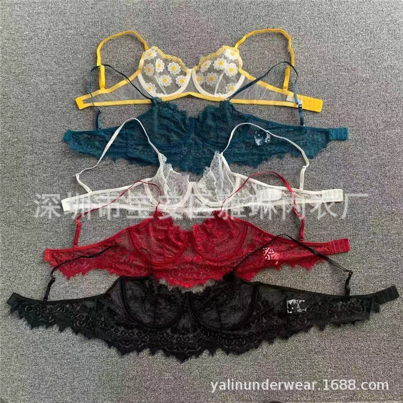 Exported European and American Thin Lace Bras Sexy Mesh Transparent Women's Lingerie Erotic Set Magic Costume Exported European and American Thin Lace Bras Sexy Mesh Transparent Women's Lingerie Erotic Set Magic Costume