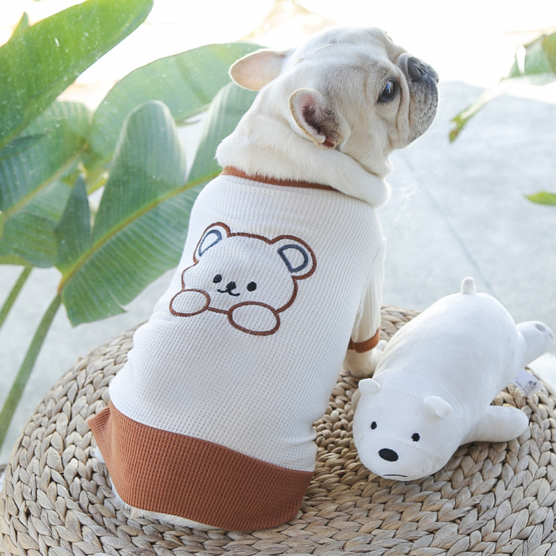 Camiseta con falda para mascotas, camiseta para parejas, osito de peluche, ropa para perros medianos_voghion.com