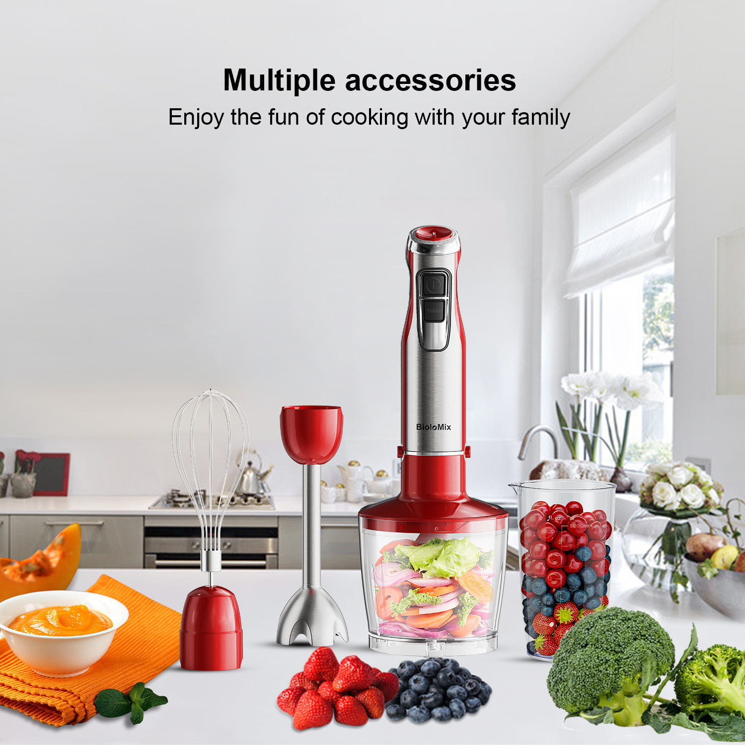 Mezcladora de mano de comercio exterior transfronterizo máquina de jugo de fruta varilla de cocina moledor de carne homogeneizadora mezcladora de mano image 3