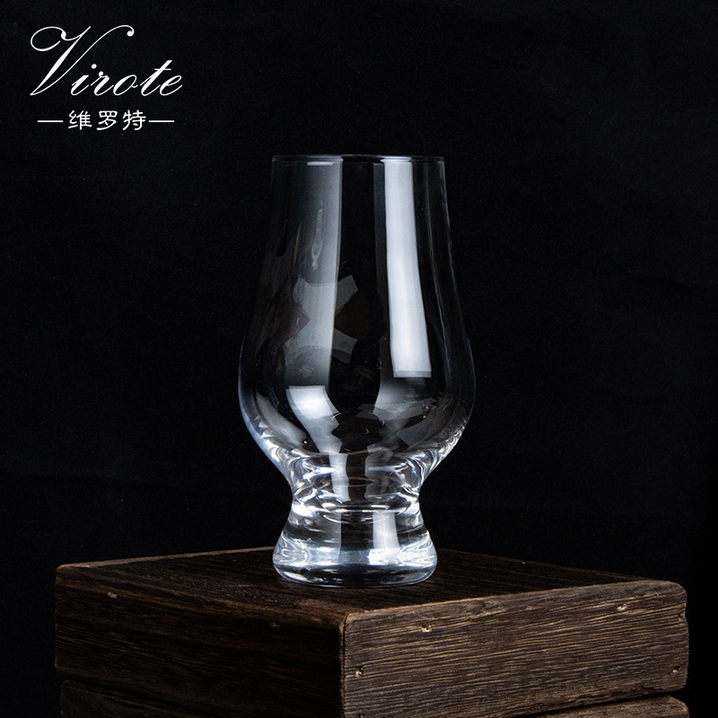 Taza de olor de vidrio de cristal Taza de vino de prueba Taza de degustación de whisky Taza de degustación de coñac de tulipán Logotipo