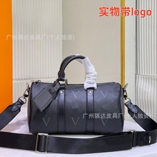 跨境货源 新款经典老花keepall黑武士男士斜挎包时尚单肩式手提包