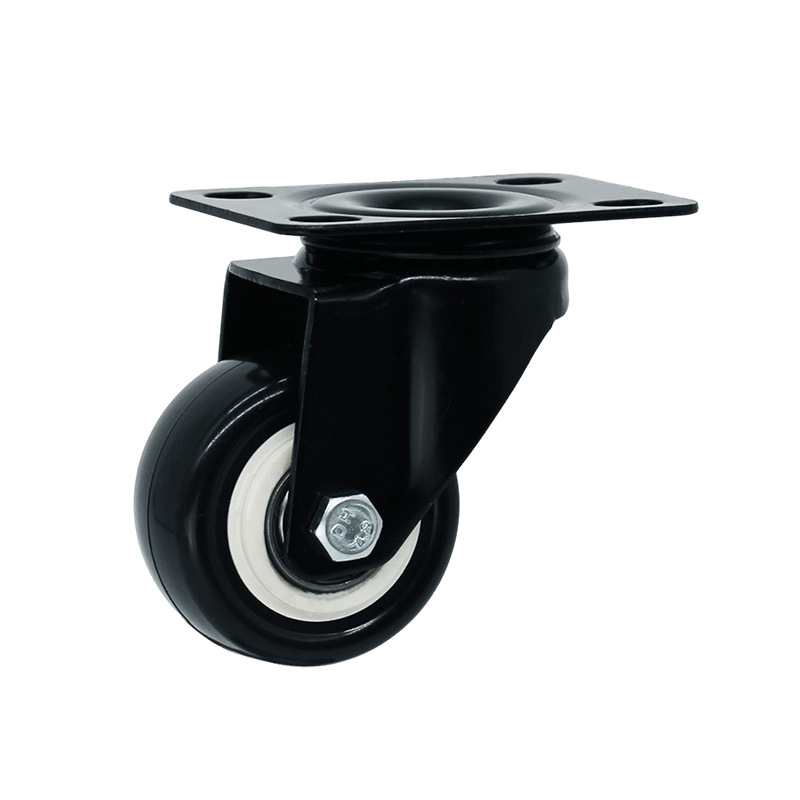 Rueda Giratoria para Muebles 1.5 y 2 Pulgadas de PVC Silenciosa con Freno para Mesa de Té
