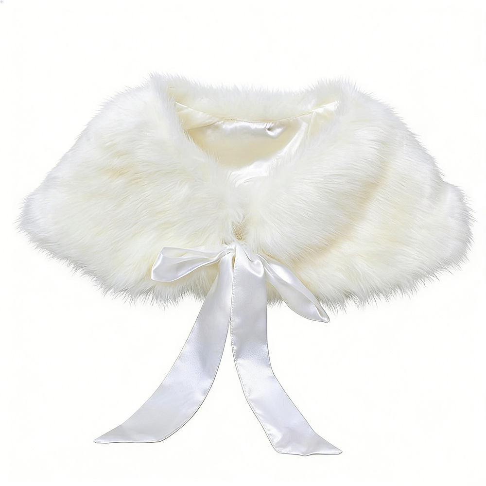 Una pieza de entrega de la niña chal 2024 nueva ropa para niños moda estilo coreano chal peludo accesorios para niños